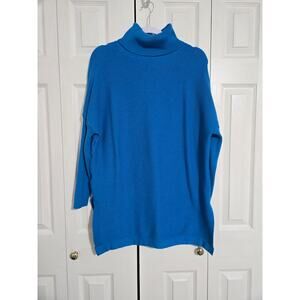 Unknown brand large women's blue piko sleeve sweater